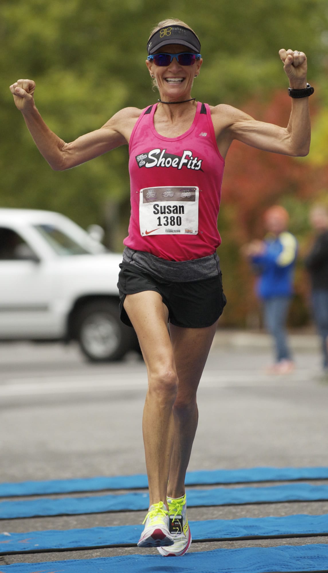 Susan Loken of Phoenix won Sunday's Girlfriends Half Marathon held in downtown Vancouver.
