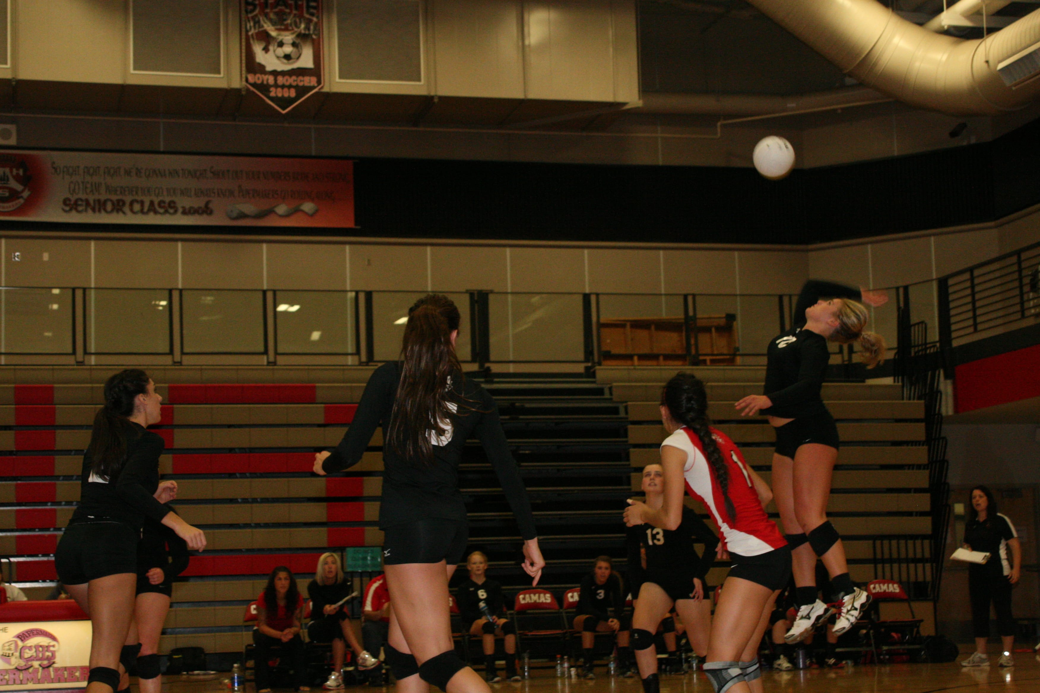 Camas made a name for itself on the volleyball court by becoming league champions in its first year in the 4A Greater St. Helens League. The Papermakers host the district title match Wednesday. Winner gets the No.