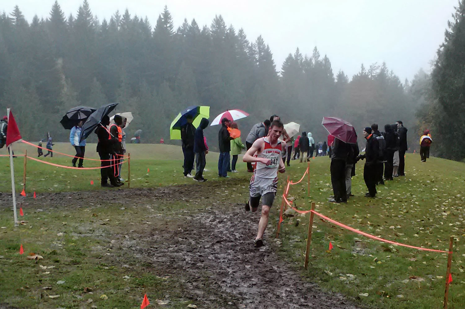 Washougal senior Sean Eustis earned second place in the 2A boys district cross country race Saturday, at Evergreen State College.
