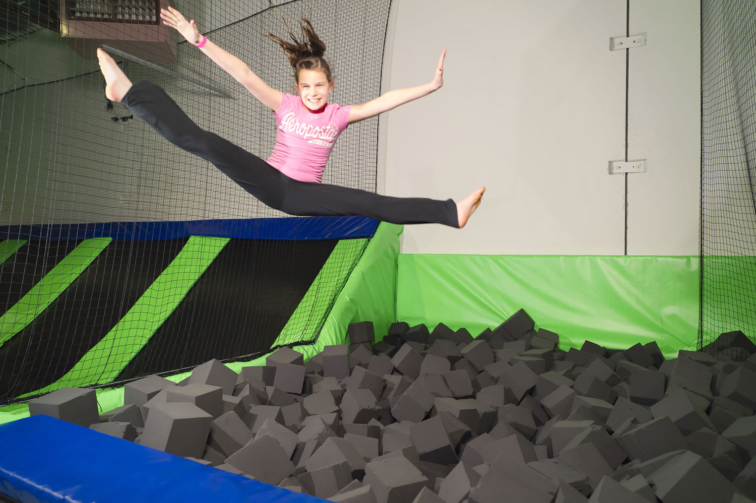 At G6 Airpark, kids can jump on multiple trampoline courts, including courts dedicated to dodgeball and dunking basketballs.