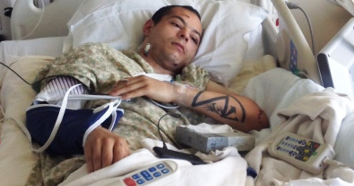 Iraq War veteran Robert Dare is recovering at the VA Medical Center in Vancouver after being struck by a garbage truck in downtown.