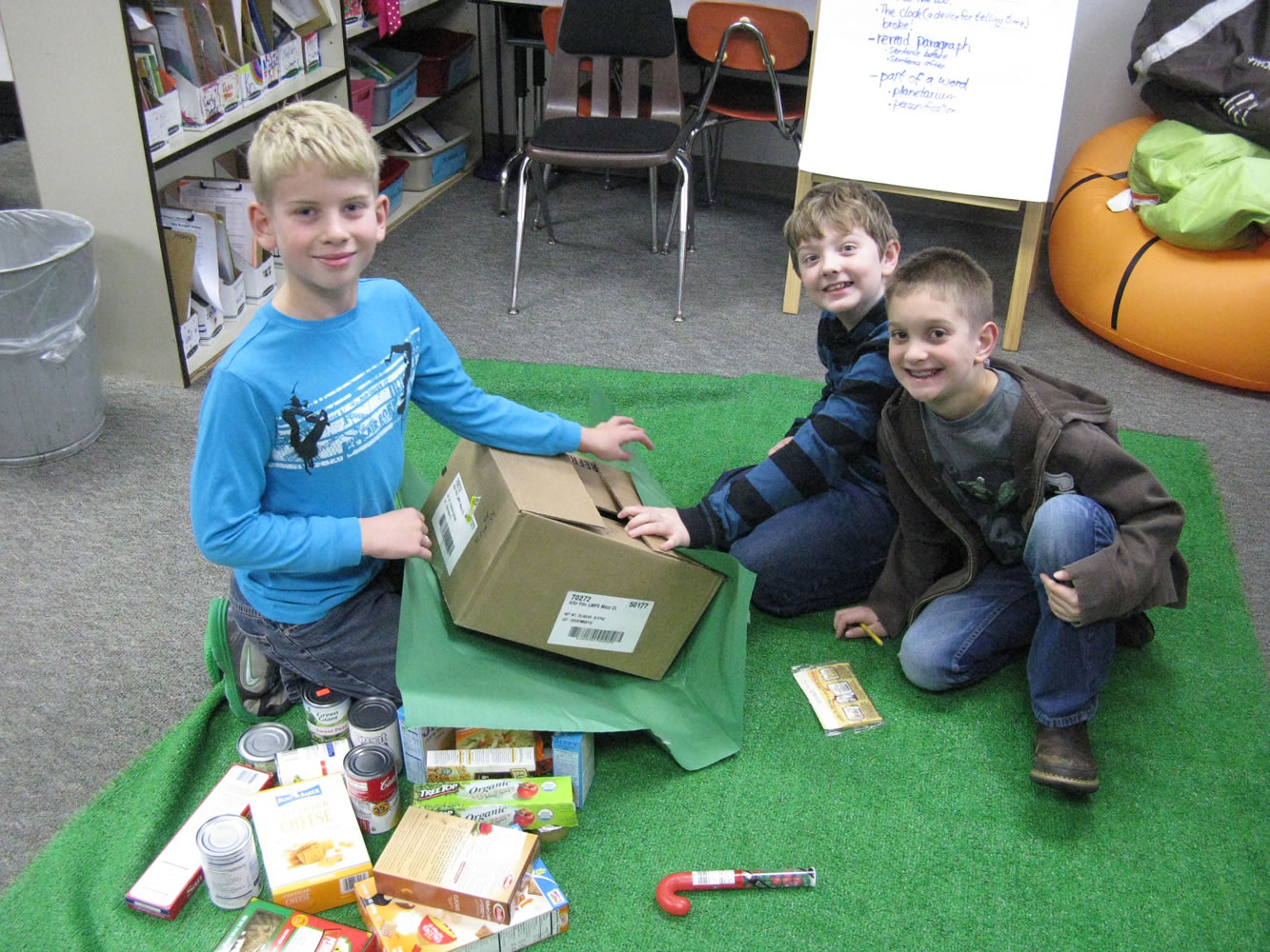 Cape Horn-Skye Elementary School fourth-graders collected donations of food and clothing for the homeless after being inspired by the book, &quot;The Giving Tree.&quot;
