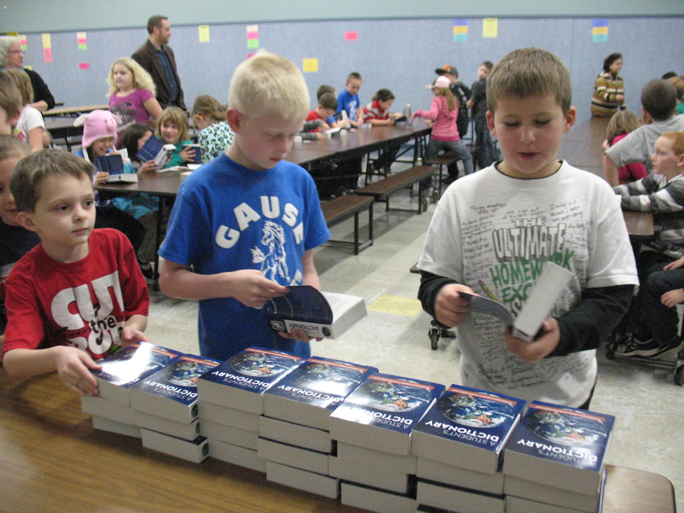 The Camas-Washougal Rotary Club delivered nearly 700 dictionaries to third-graders in Camas and Washougal in December.