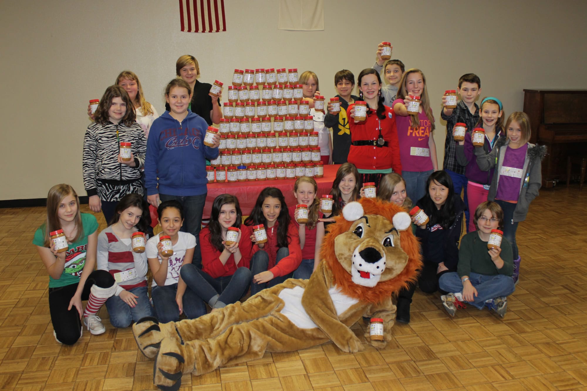 Andresen/St. Johns: Students at Cornerstone Christian School teamed up with Clark County's Joy Team for its PB &amp; Joy Project, already bringing in more than 100 jars of peanut butter for the Share charity.