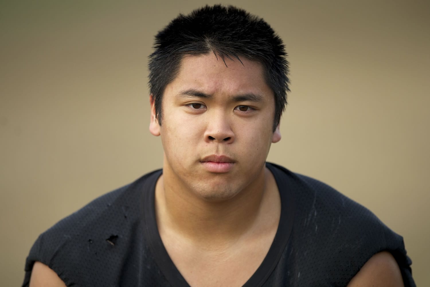 Connor Wong, a lineman for the Union High School football team.