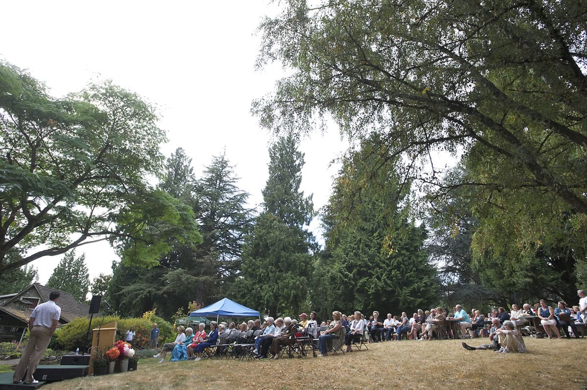Some 300 people came to the celebration of Florence B. Wager's life on Sunday at the Jane Weber Evergreen Arboretum in east Vancouver. Wager, an advocate for parks, trails, greenspaces and the Vancouver Symphony, died Aug.