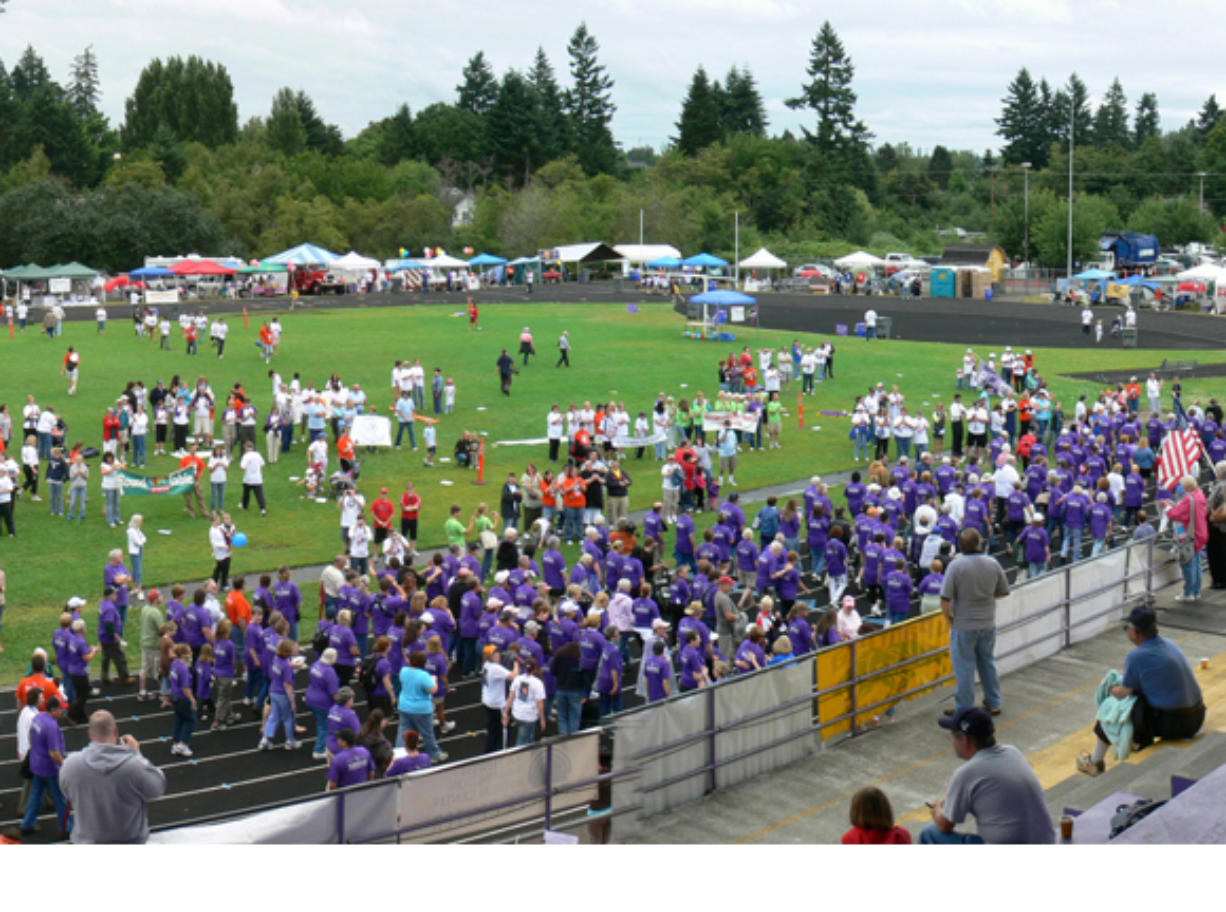 Relay for Life of Vancouver Relay for Life of Vancouver participants walk around the track at Columbia River High School in this previous event.