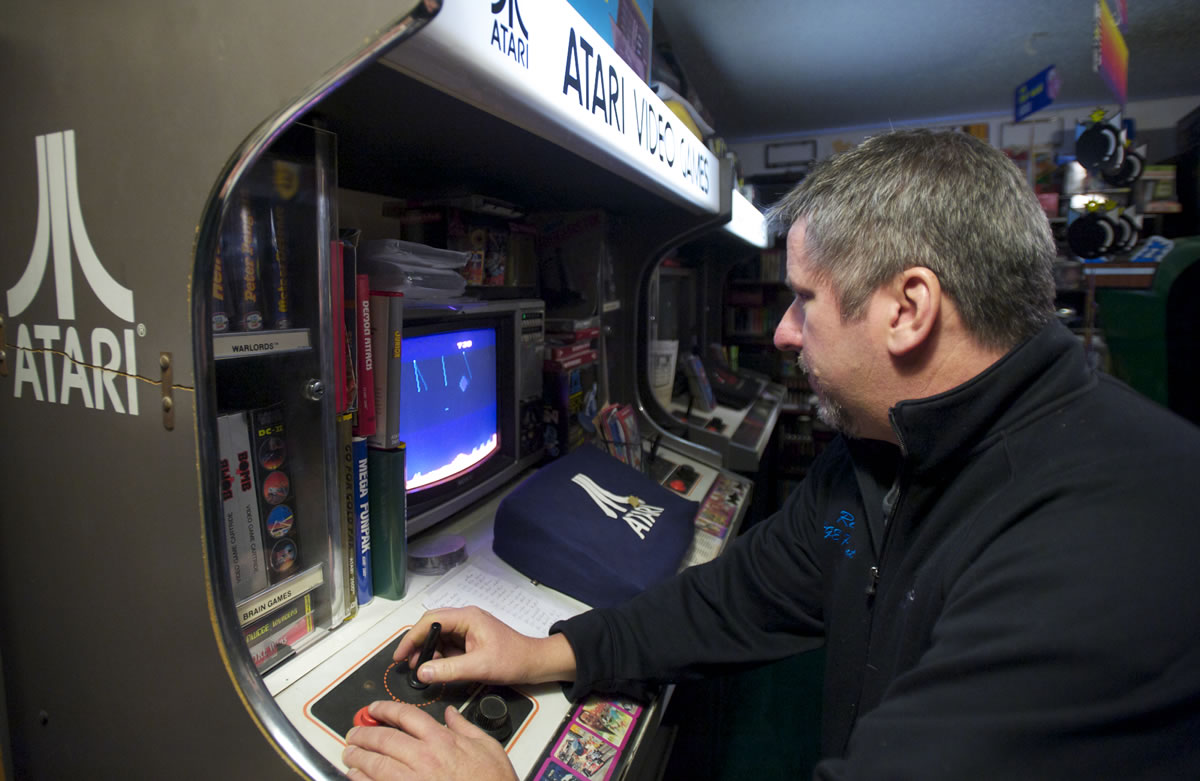 Vancouver resident Rick Weis plays games on his Atari 2600 kiosk perhaps once a week.