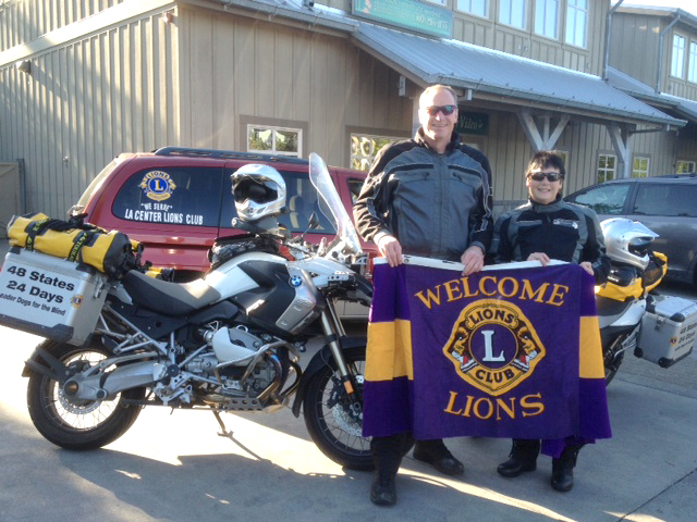 La Center: Lions Club members Mark and Debbie Mansell embark June 15 from La Center on a 48-state motorcycle tour to raise money for Leader Dogs for the Blind.