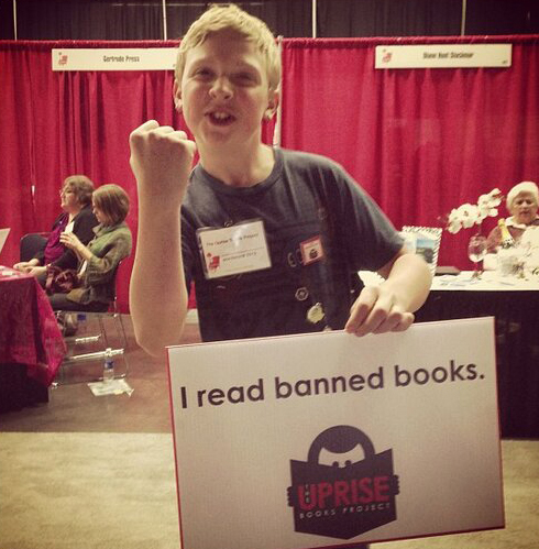Uprise Books
Sam Ellis, 13, helps hawk Uprise Books at Wordstock in Portland in 2012.