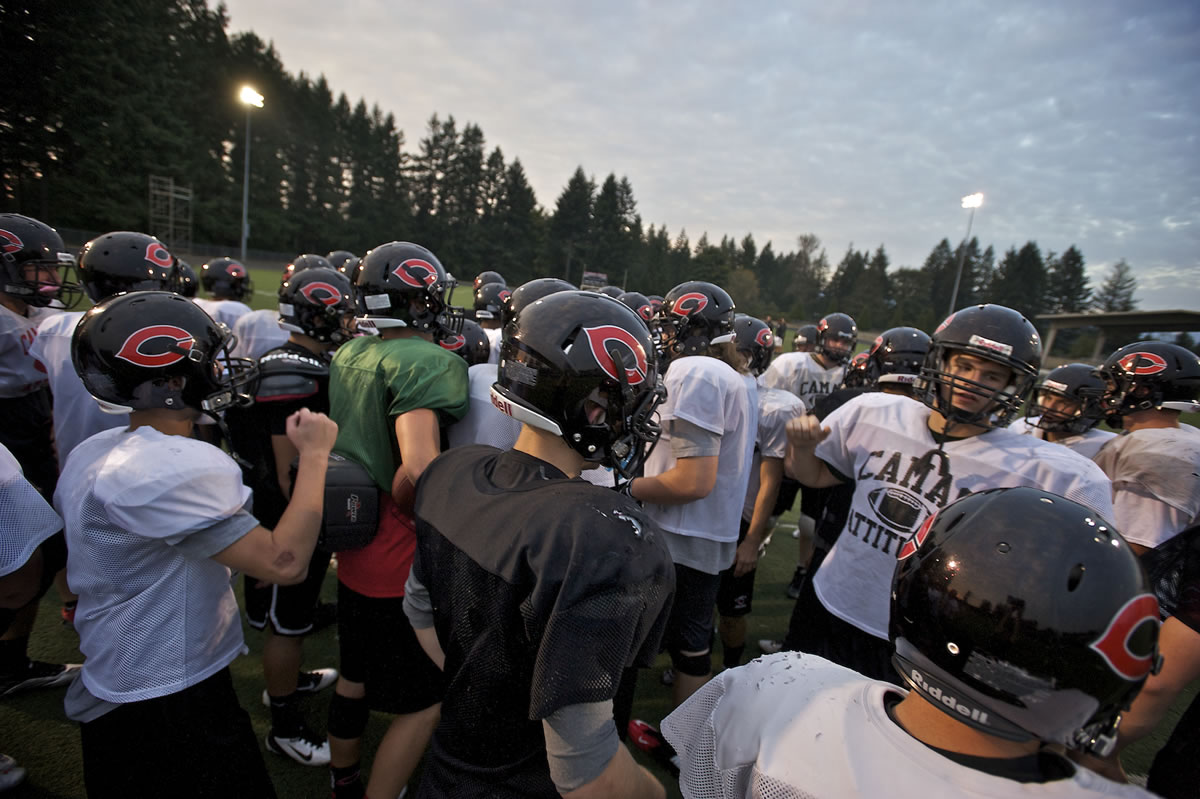 The Camas football team gets in one final practice Thursday in preparation for its 4A Greater St.