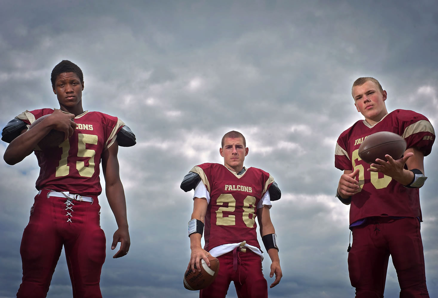 Prairie's trio of wide receivers (from left) Colton Prestwich, Nick Gawley and Jason Bracken are looking to continue Prairie's winning ways.