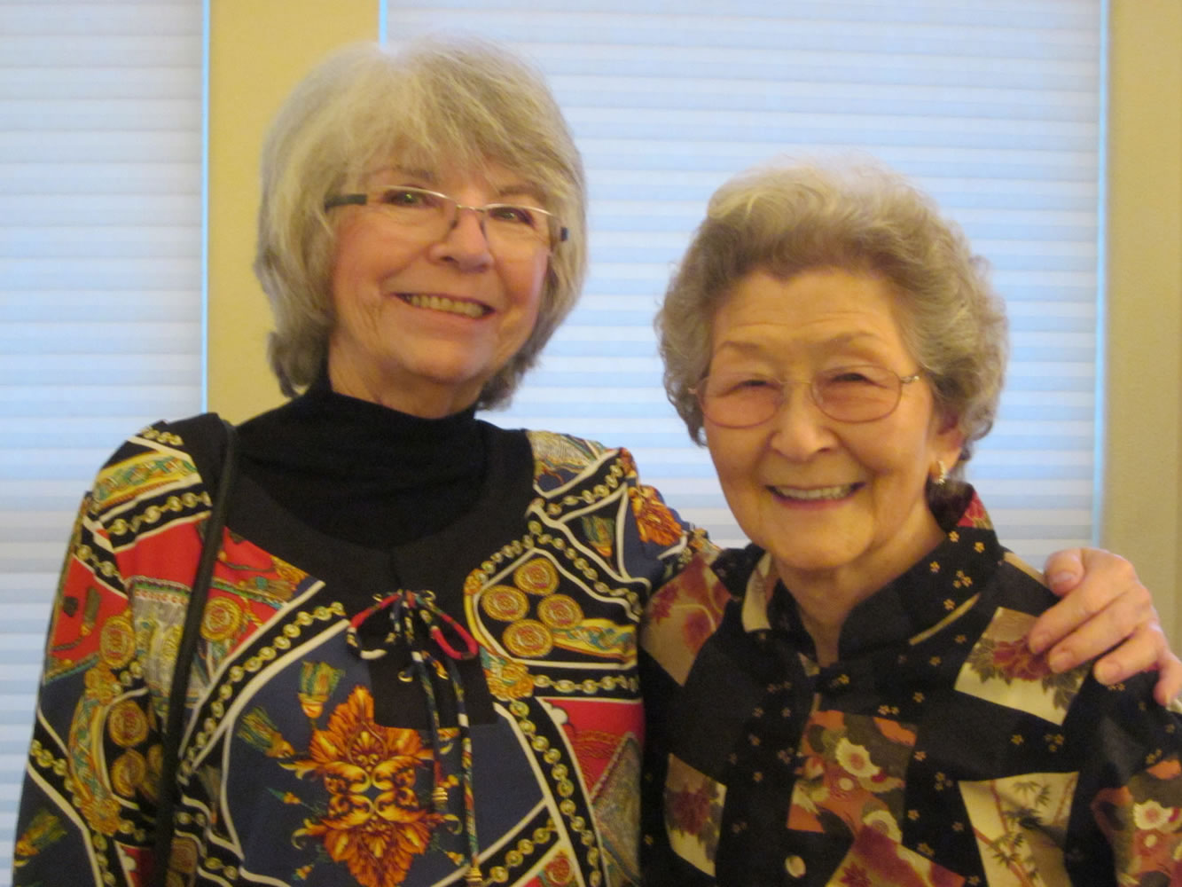 Photos courtesy of Frances &quot;Chickie&quot; Ishihara White
Old friends Nancy Guenther, 76, left, and Frances &quot;Chickie&quot; White, 86, were reunited last summer after The Columbian published a story about Chickie starting her singing career in an internment camp during World War II.