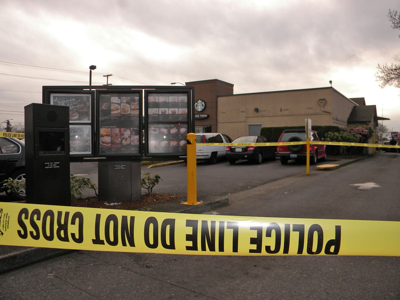 The scene of a stabbing at Starbucks in Cascade Park on Monday evening, March 11, 2013.