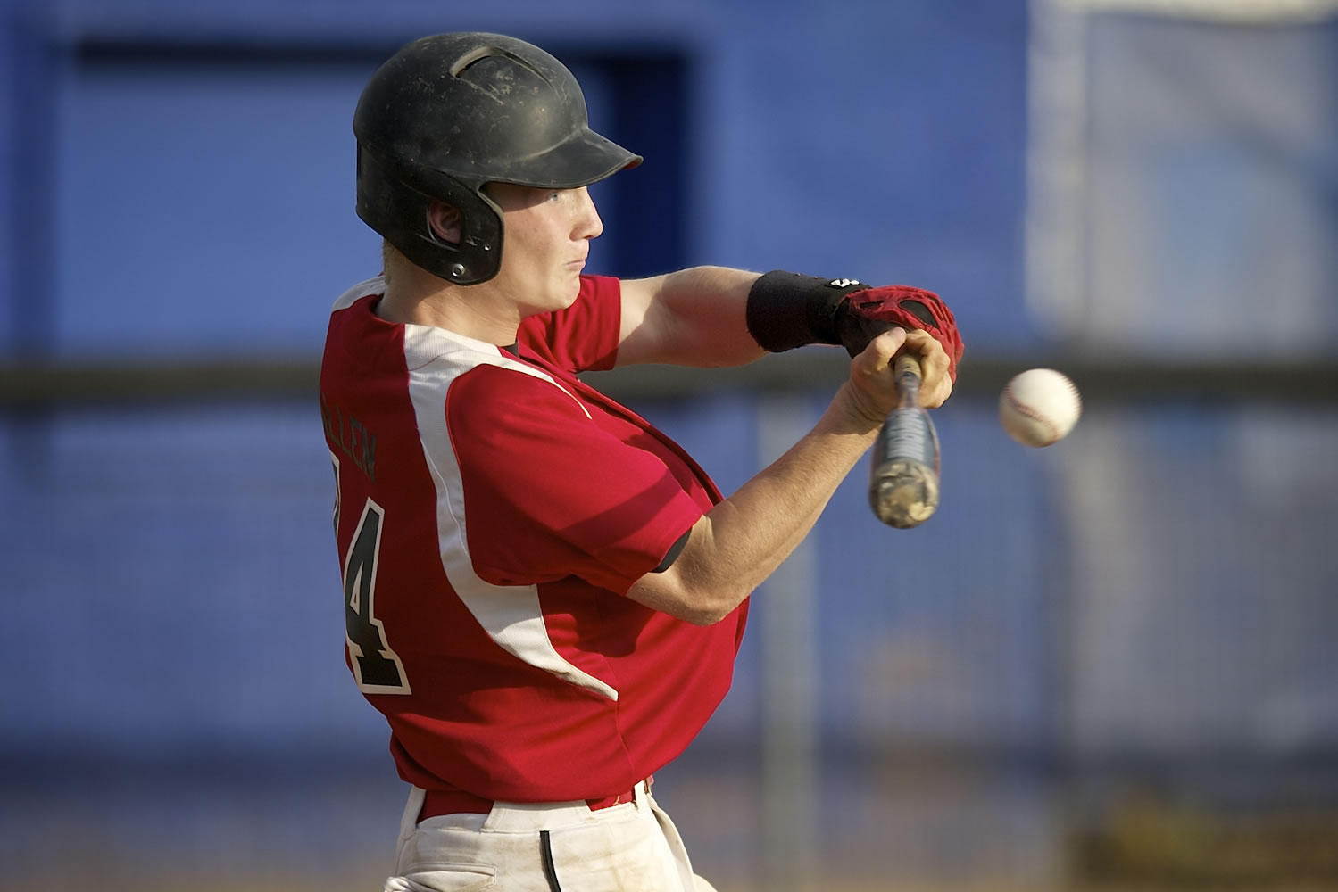 Dawson Allen of Central Vancouver hits an RBI single in the bottom of the seventh inning Wednesday.
