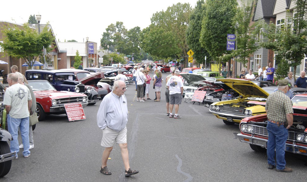 Uptown Village: Main Street was the site of the Slo Poks Car Club's first Show and Shine event.