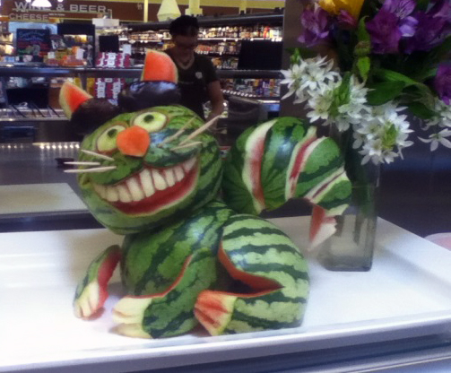 Vancouver's Laura Poulsen won first place for Best Animal with her Cheshire Cat in the National Watermelon Promotion Board's 2013 Watermelon Carving Contest.