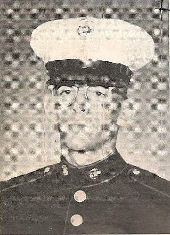 Mike Settles, in Marine boot camp, 1970.