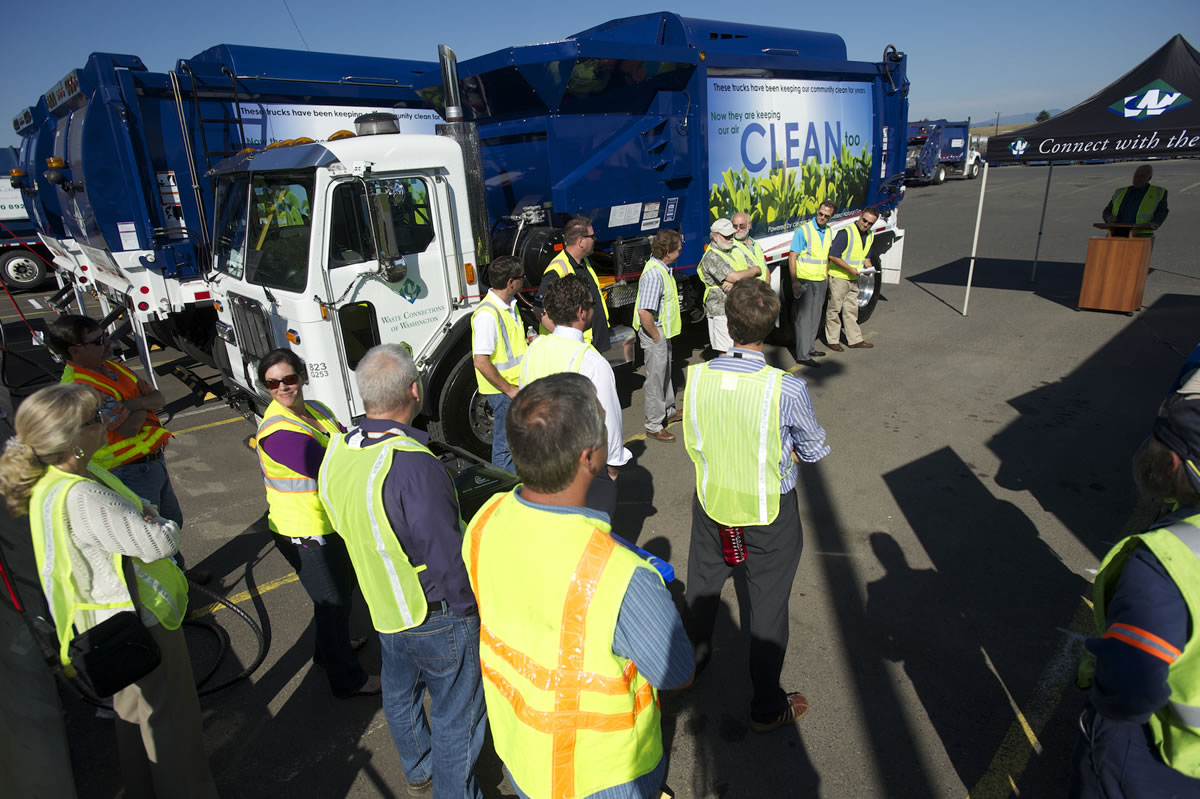 Waste Connections recently rolled out four yard debris trucks that run entirely on compressed natural gas.