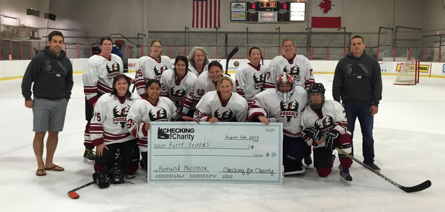 Minnehaha: The Portland Phoenix women&#039;s hockey team raised $869.26 for Furry Friends at a Checking for Charity tournament in August.
