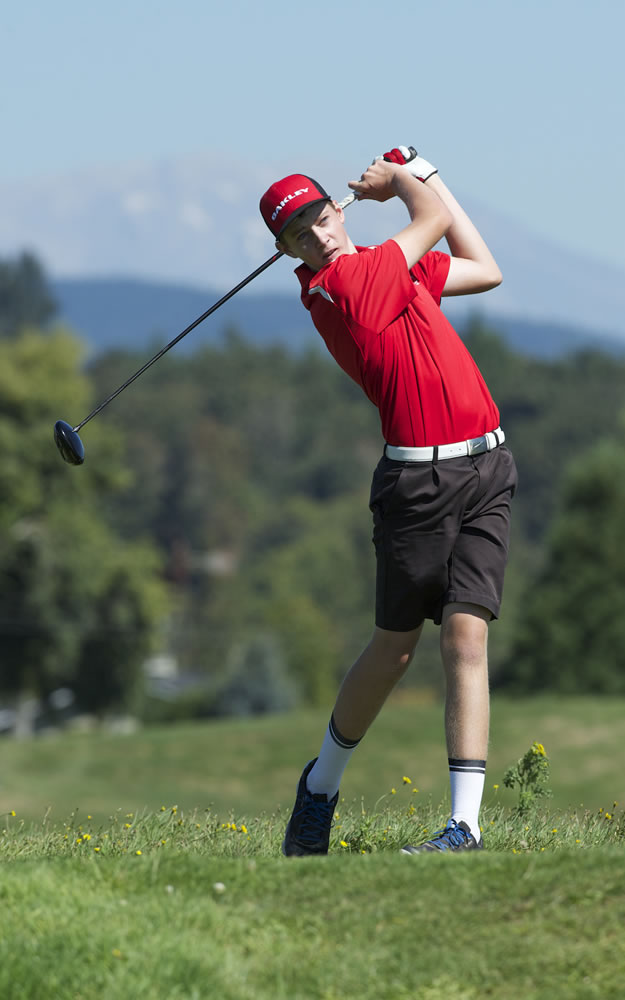 Spencer Tibbets from Fort Vancouver won the Jeff Hudson Invitational high school golf tournament at Tri-Mountain Golf Course, Tuesday.