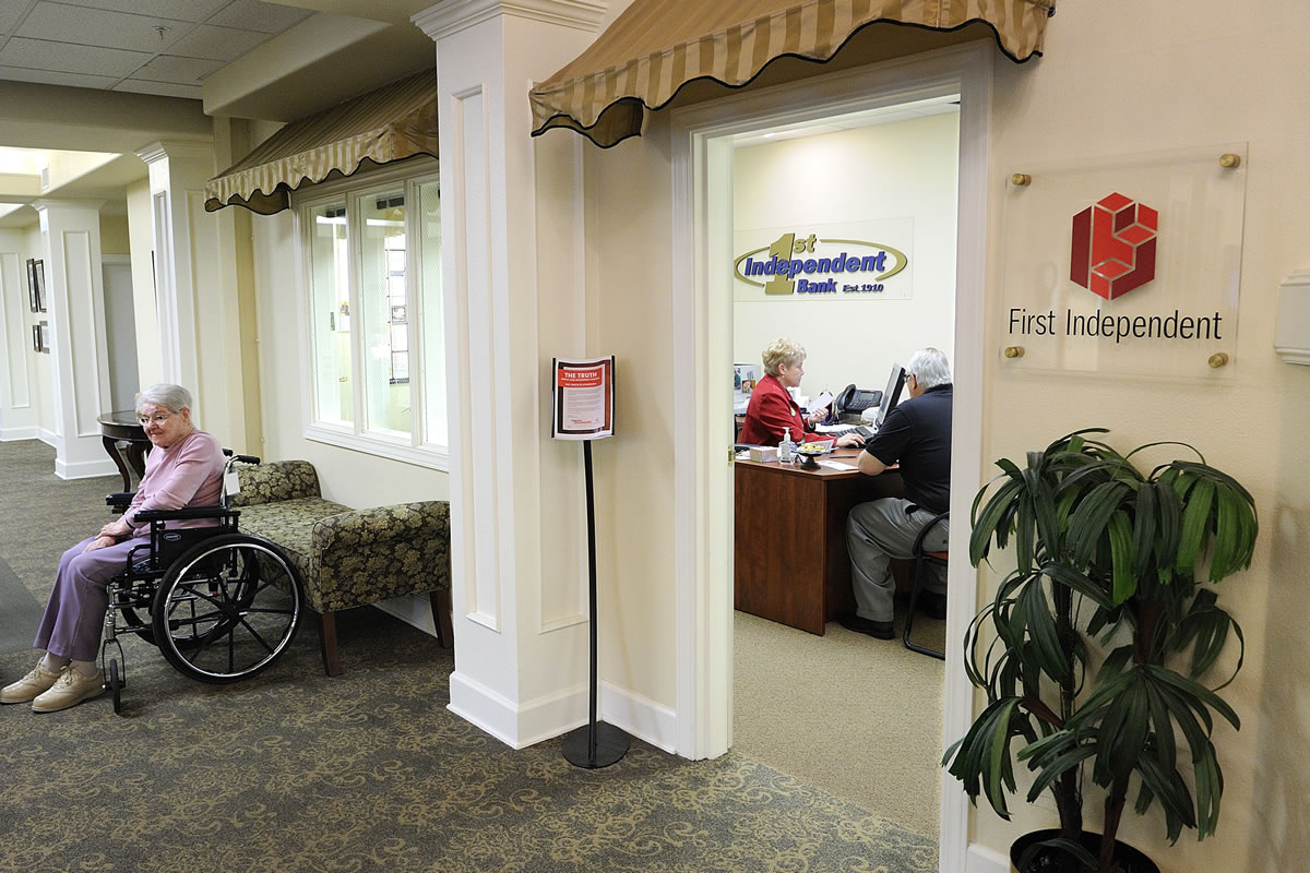 Sterling Bank will close three part-time branches in senior centers late this year or early next year, including the Waterford branch in Touchmark at Fairway Village.
