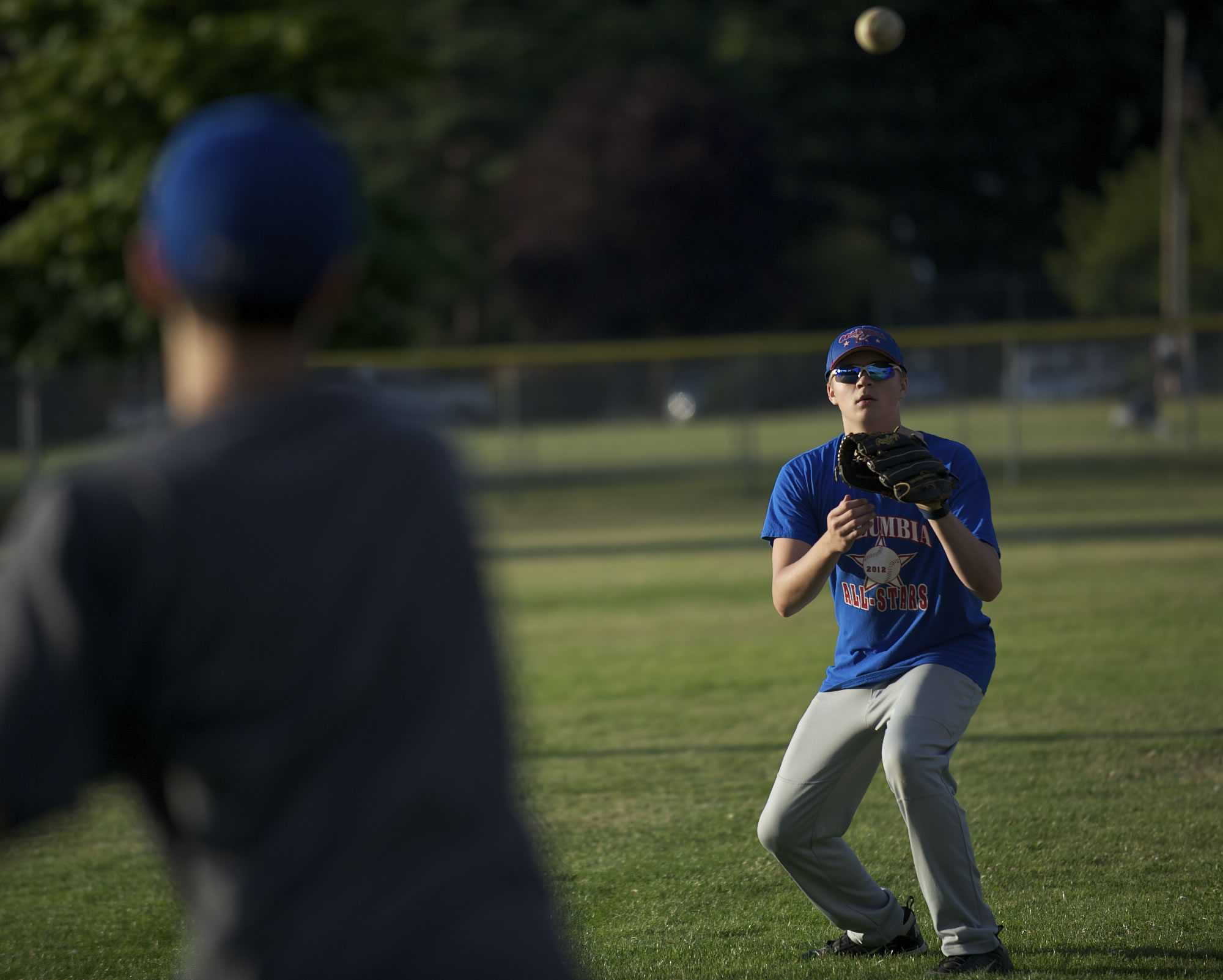 Trevor Murphy practices with the Columbia Junior League team recently at David Douglas Park. Columbia opens the Western Regional at 3 p.m.