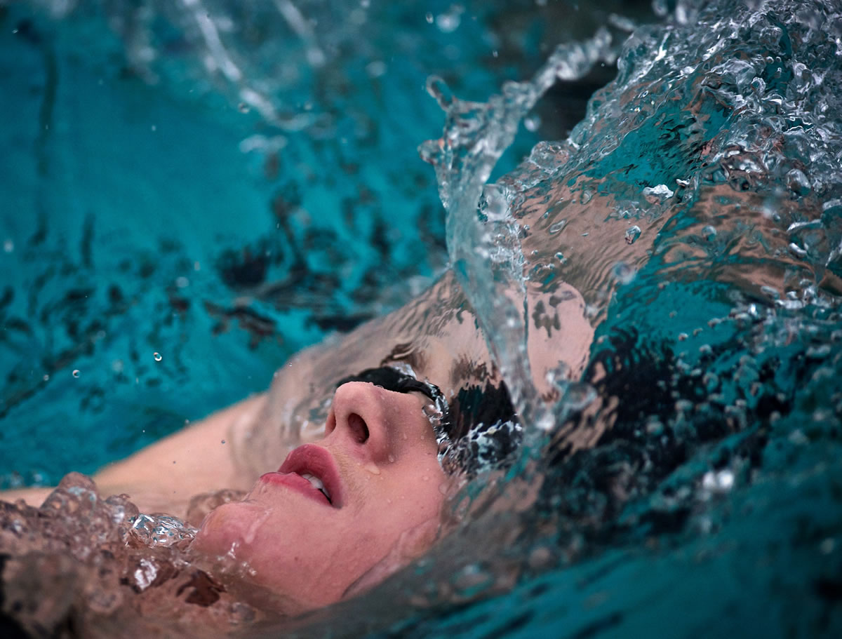 Julia Sanders, of Hockinson, practices at LaCamas Swim and Sport on Tuesday October 30, 2012.