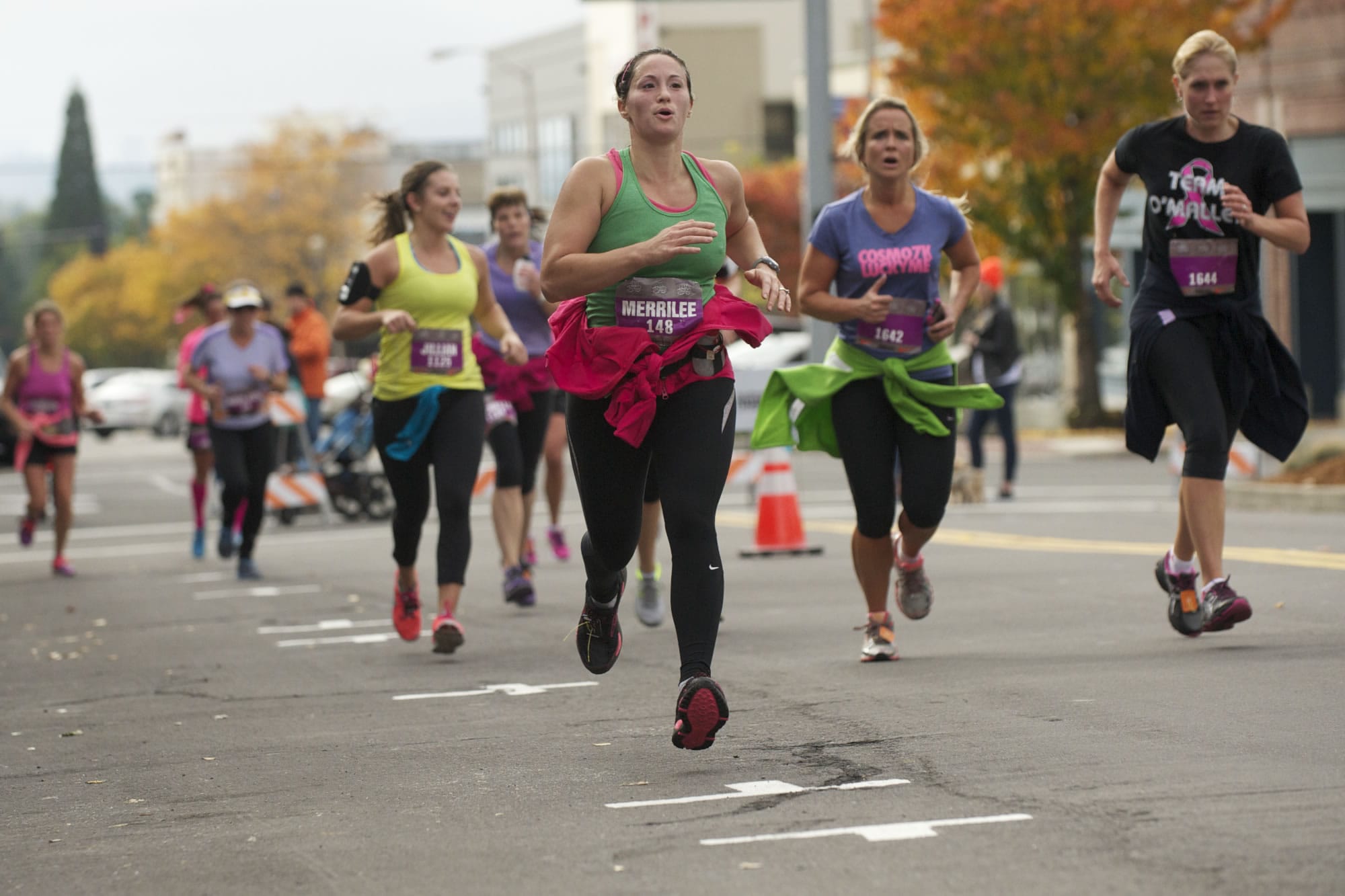 Runners take part in the 7th annual Girlfriends Half Marathon on Sunday. Proceeds from the 13.1 mile run will benefit Susan G.