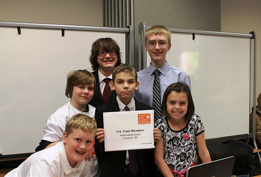 Fisher-Mill Plain: Pacific Middle School team the Trash Monsters won the Game Design Award in their division at the annual Oregon Game Project Challenge on May 4.