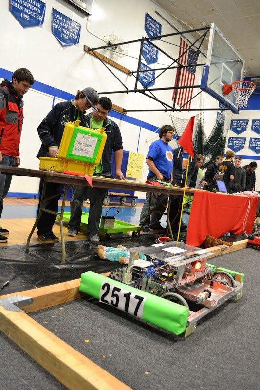 Burton/Evergreen: Evergreen High School's FIRST Robotics Team 2517, known as The Green Wrenches, compete at the BunnyBot competition Dec.
