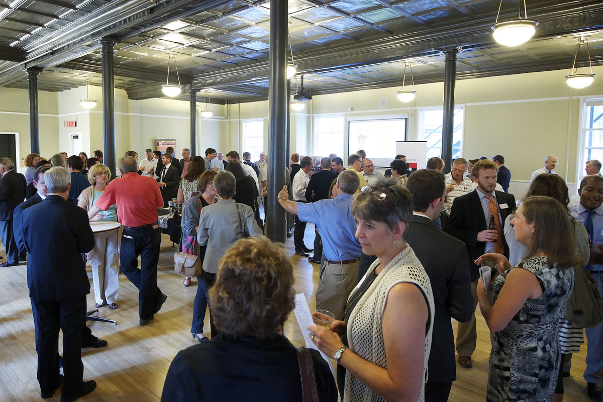 Business PubTalk events, like this one in September at the Fort Vancouver Artillery Barracks typically attract hundreds of Clark County entrepreneurs, investors, and other business professionals.