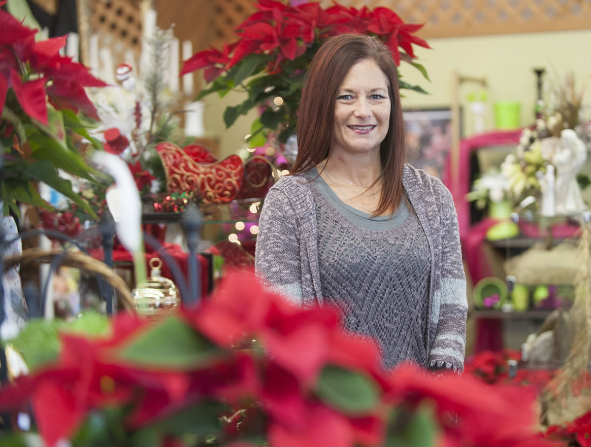 Brenda Snyder, owner of Garside Florist on Mill Plain, in Vancouver took over the family business from her parents 11 years ago.