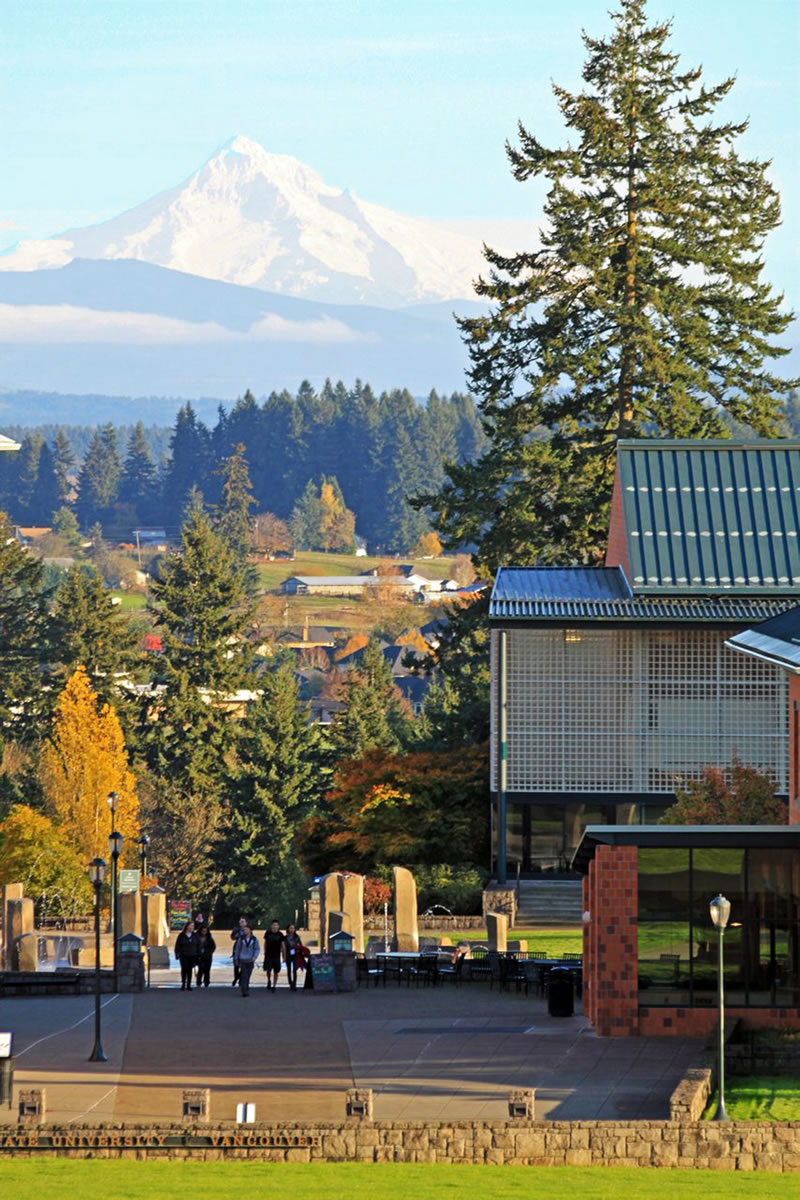 Esther Short: Laura Evancich won Grand Prize for this photo of Washington State University Vancouver and Mount Hood in the Greater Vancouver Chamber of Commerce Vancouver Vantage Point photo contest.