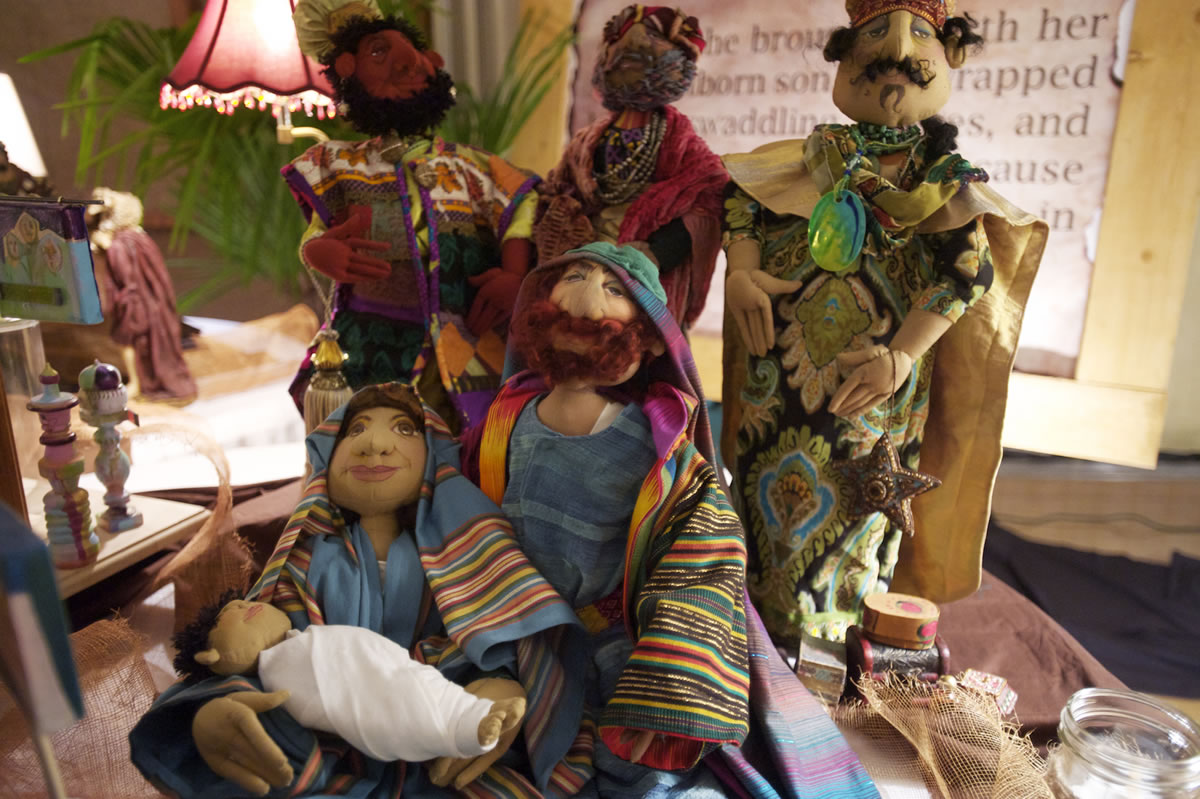 Dolls by local artist Elinor Peace Bailey were popular at the Festival of Nativities.
