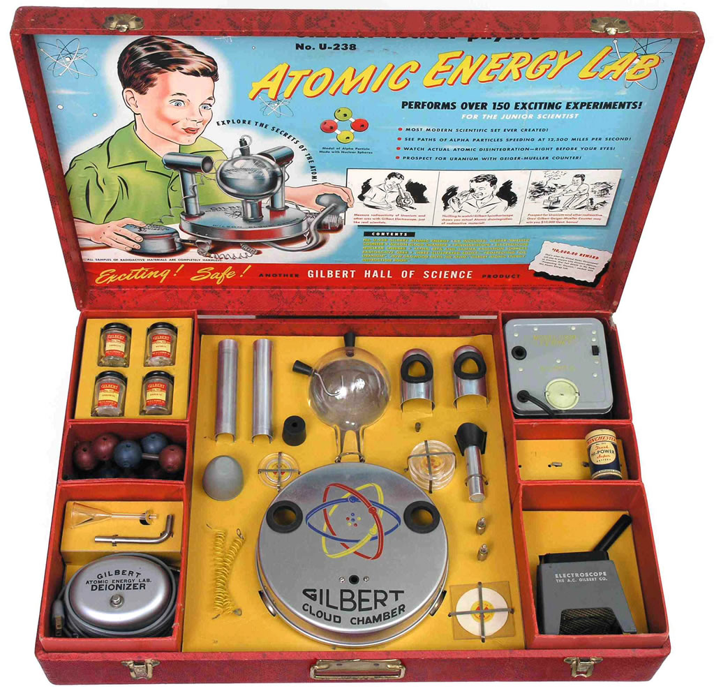 This Atomic Energy Lab included four real samples of uranium.