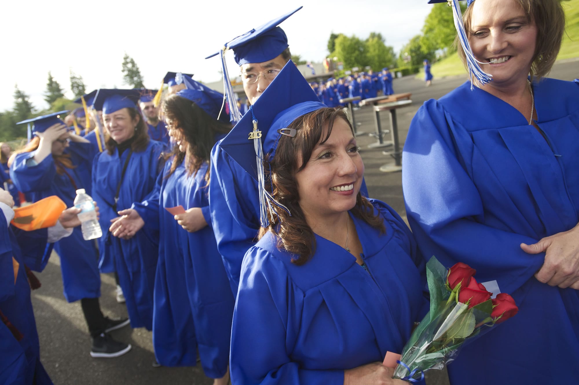 Catherine Mosley, 51, from Vancouver, said she graduated from Clark College to inspire her eight grandchildren.