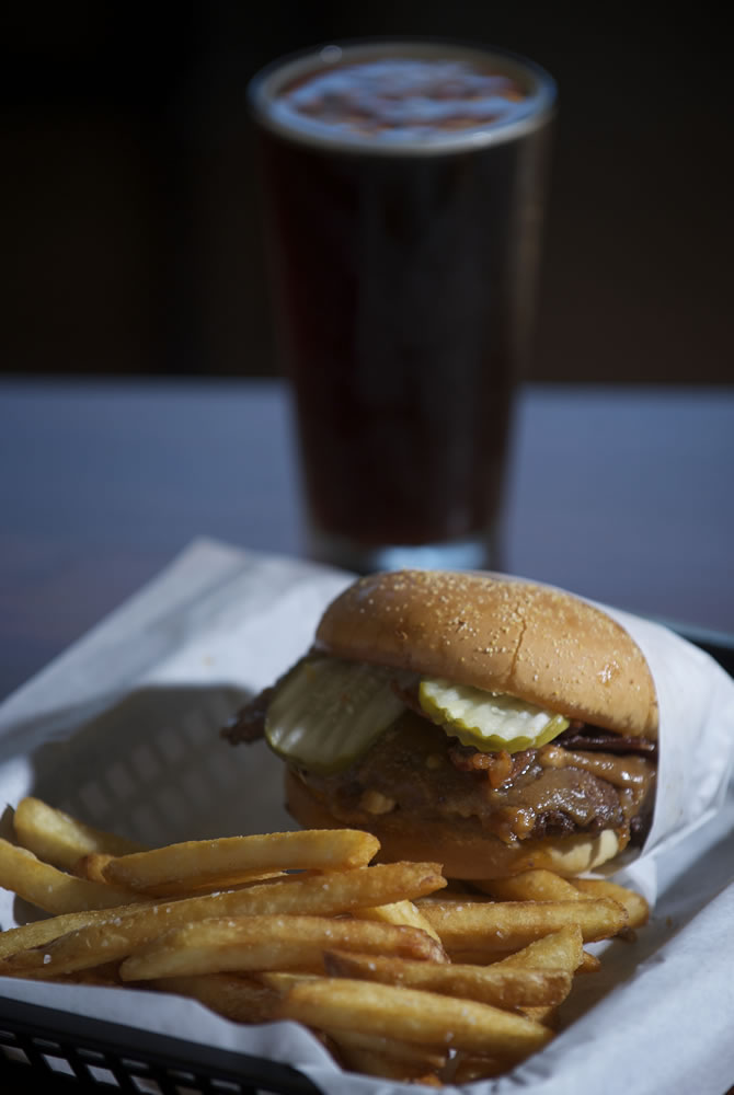 The Peanut-Butter-Pickle-Bacon burger is a popular choice at Killer Burger.