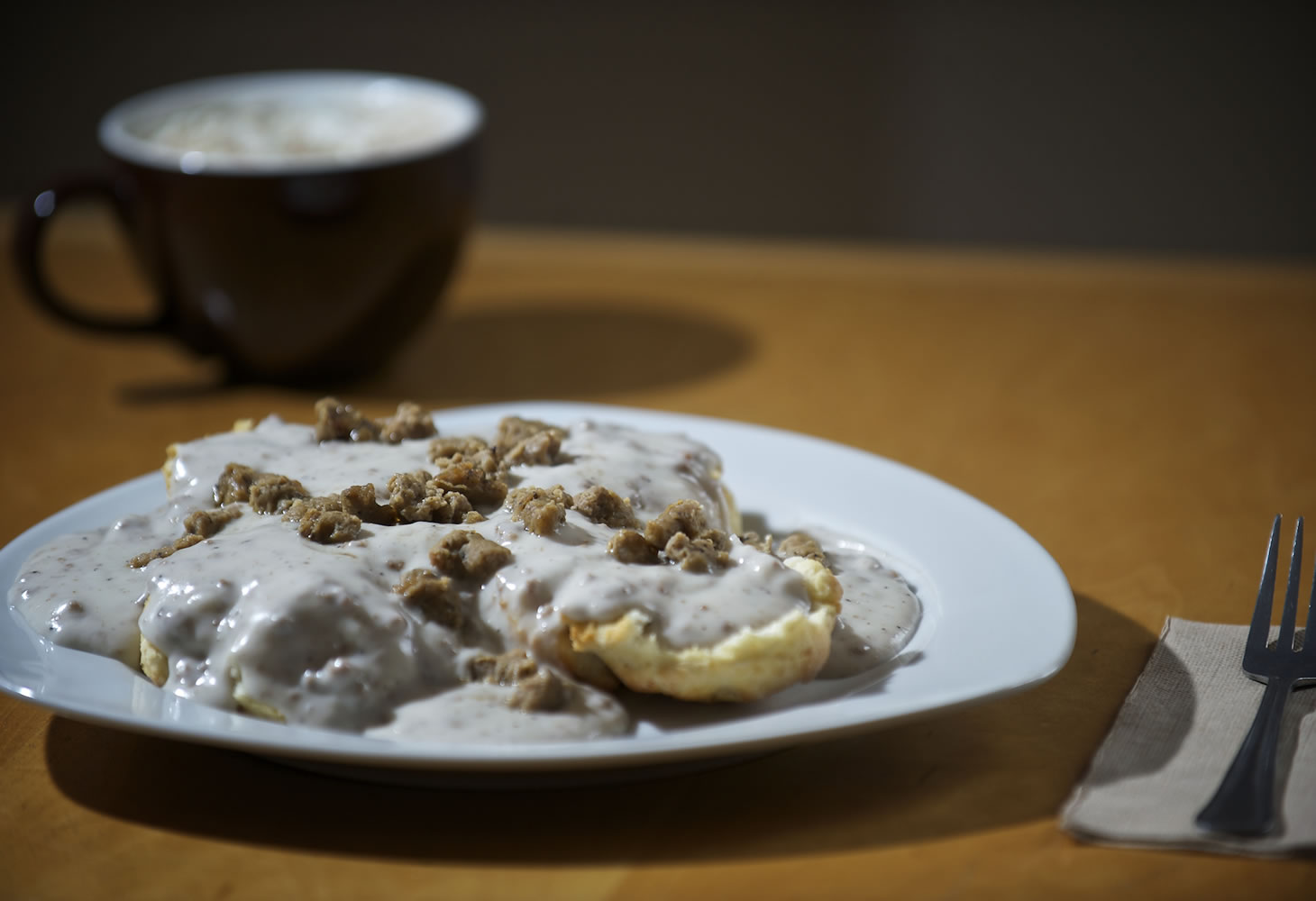 Biscuits and gravy has been added to Latte Da Coffeehouse &amp; Wine Bar's menu on Saturdays and Sundays.