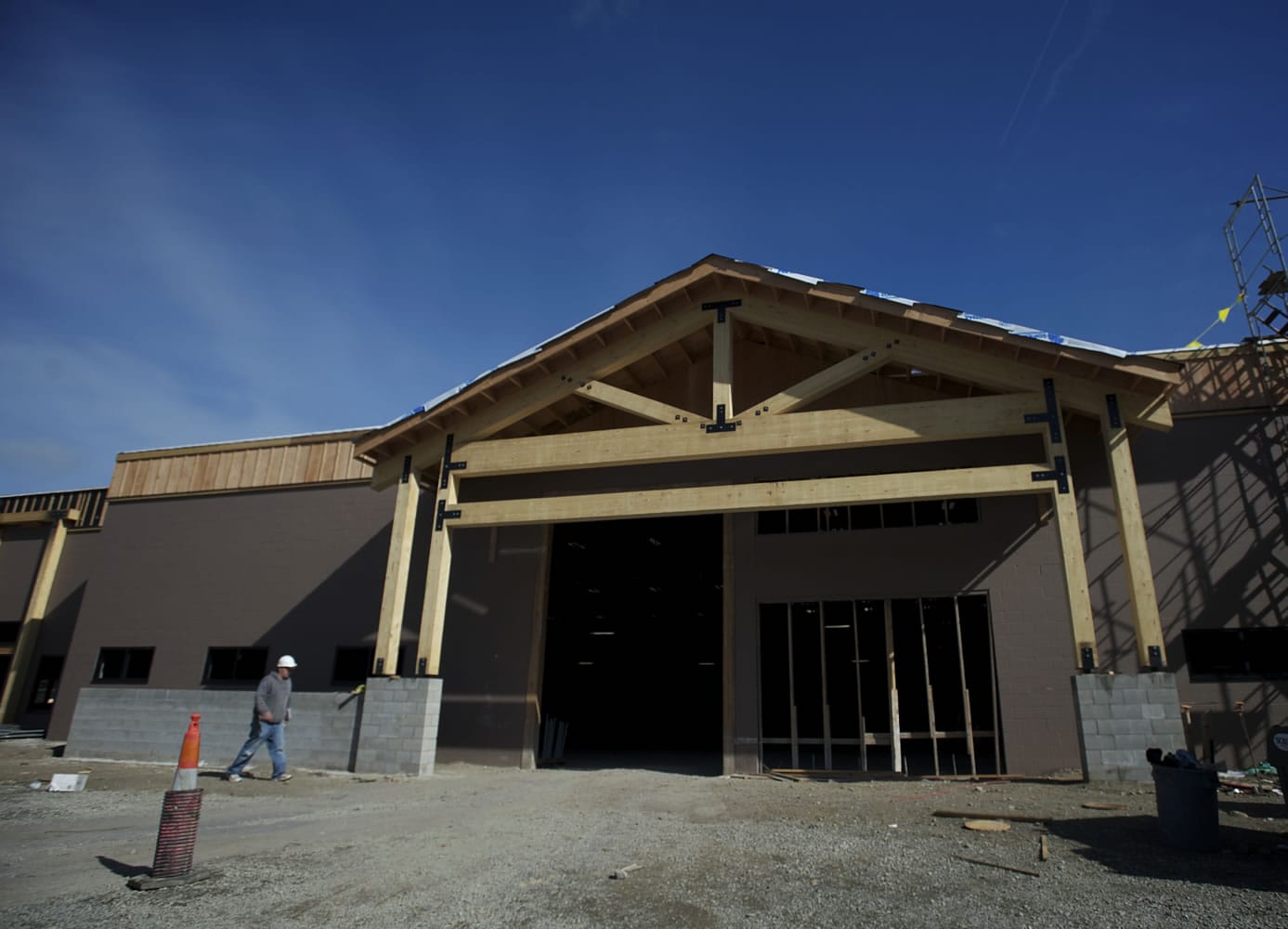 Work continues on the new Chuck's Produce and Street Market, Clark County's second Chuck's, in Salmon Creek on Wednesday.