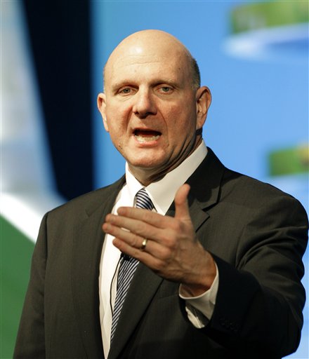 Microsoft CEO Steve Ballmer delivers a speech during a Seoul Digital Forum in Seoul, South Korea ON May 22, 2012.