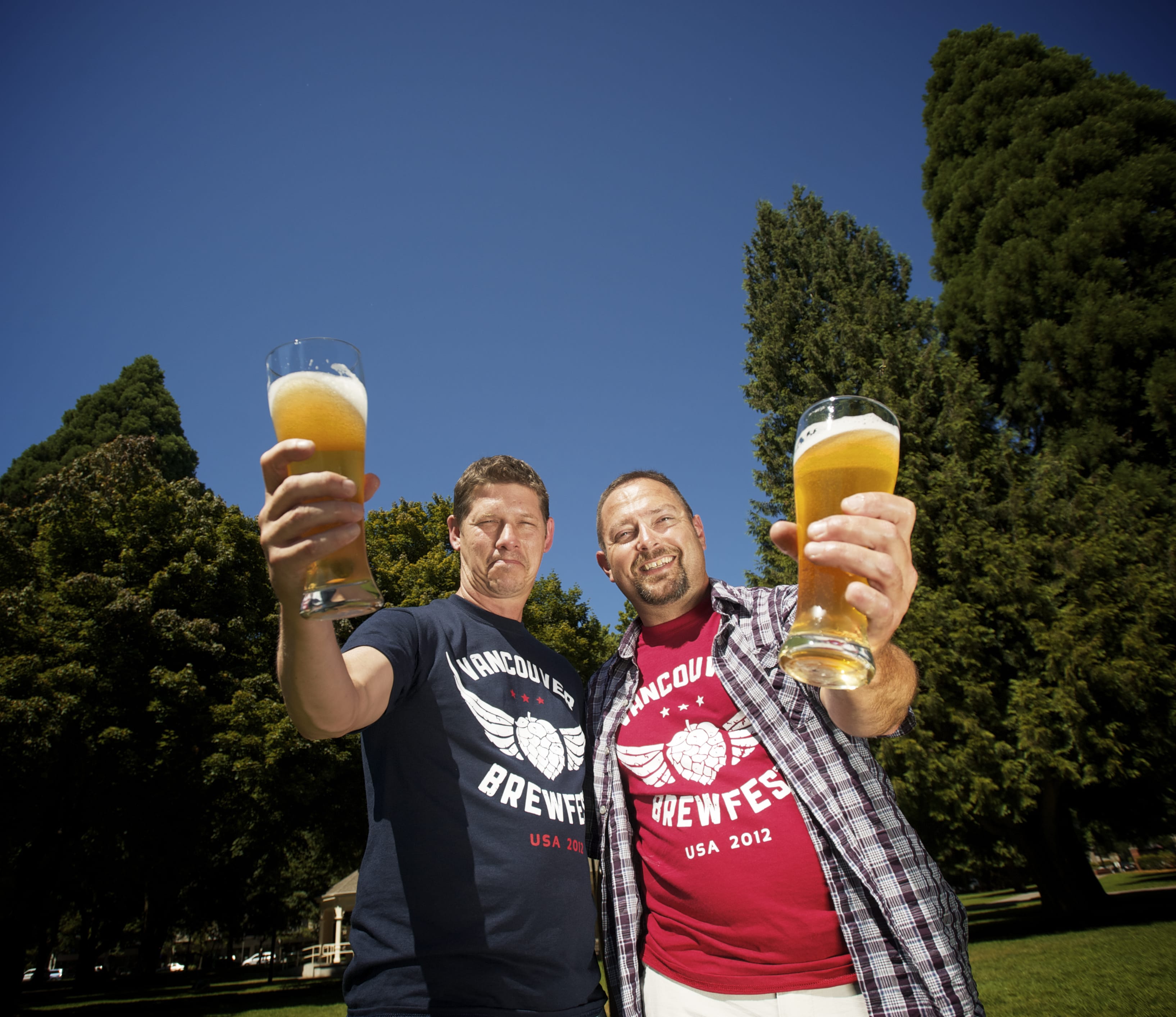 Andrew Stromberg, left, and Cody Gray, are the organizers of the Vancouver Brewfest.
