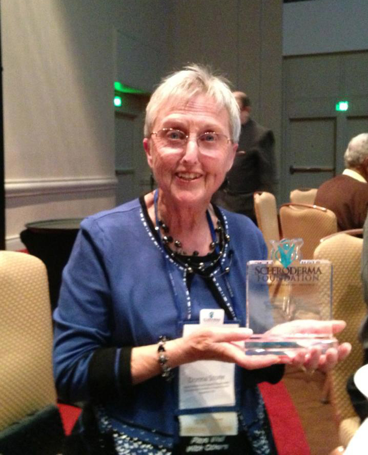 Donna Stone of Ridgefield was named the Support Group Volunteer of the Year by the Scleroderma Foundation's 2013 National Patient Education Conference in Atlanta.