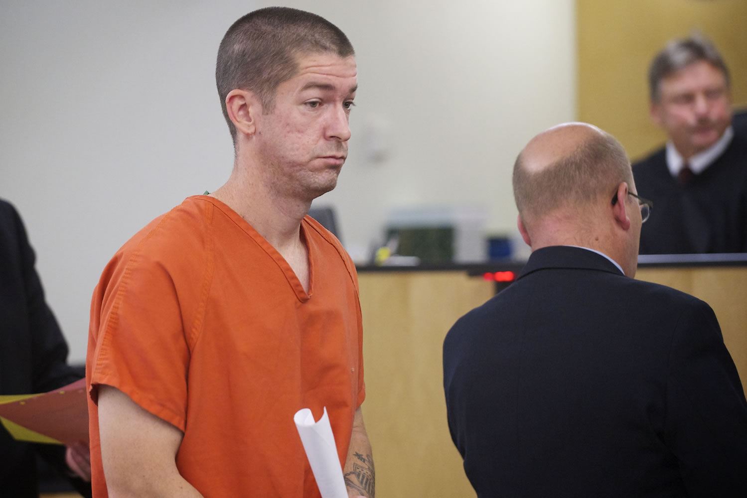 Mitchell O'Brien, charged with first-degree murder in the 2011 death of Vancouver resident Deneace McSpadden, makes a first appearance in Clark County Superior Court on Wednesday.