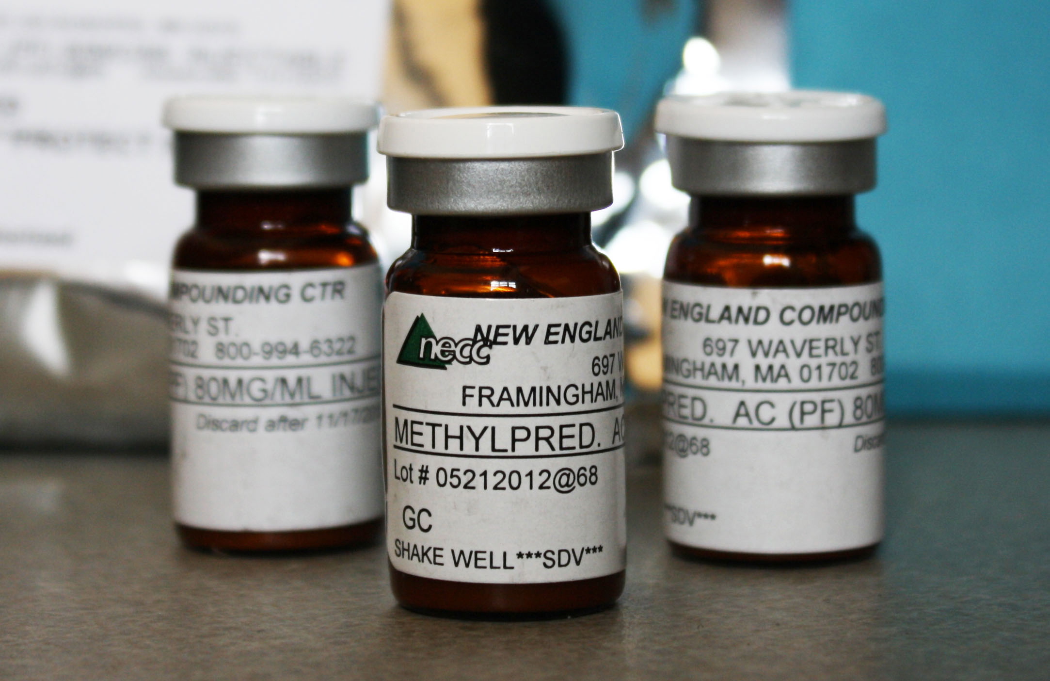 Minnesota Department of Health
Vials of an injectable steroid product made by New England Compounding Center have been implicated in a fungal meningitis outbreak.