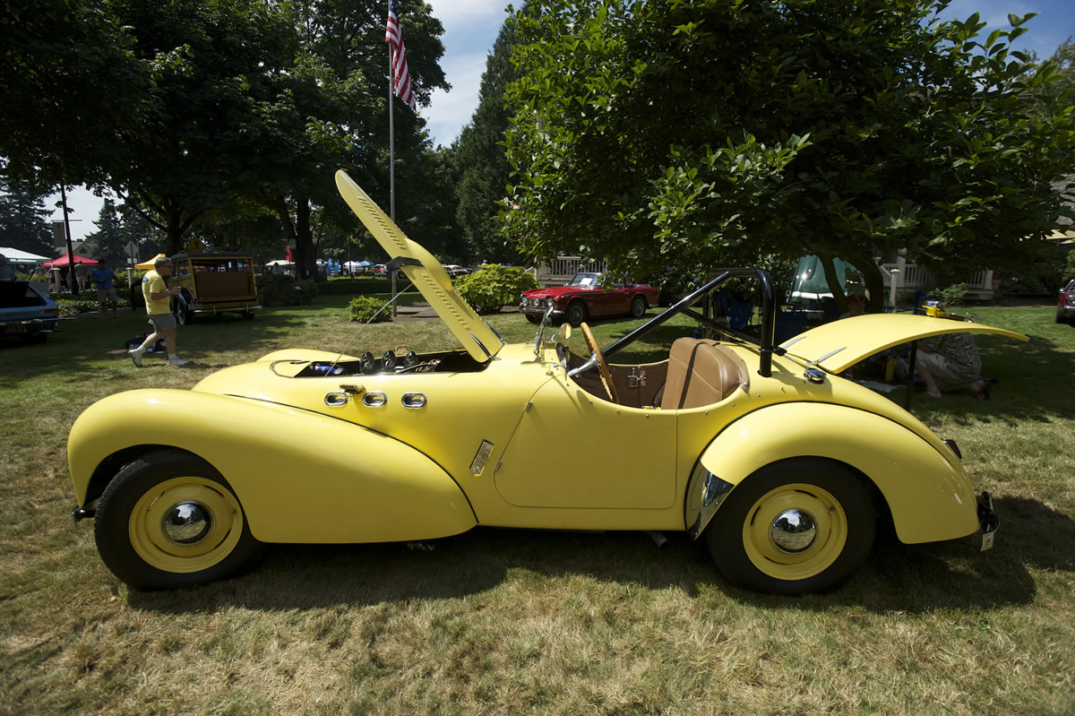 Bill and Mary Jane Peden's 1951 Allard K-2 was on display at the Concours d' Elegance car show at Officers Row in Aug. 2012.