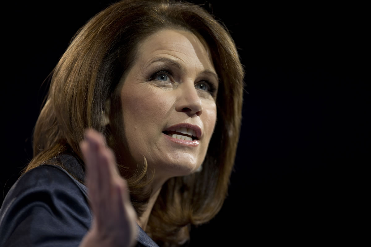 Rep. Michele Bachmann, R- Minn., speaks at the 40th annual Conservative Political Action Conference in National Harbor, Md., in March.