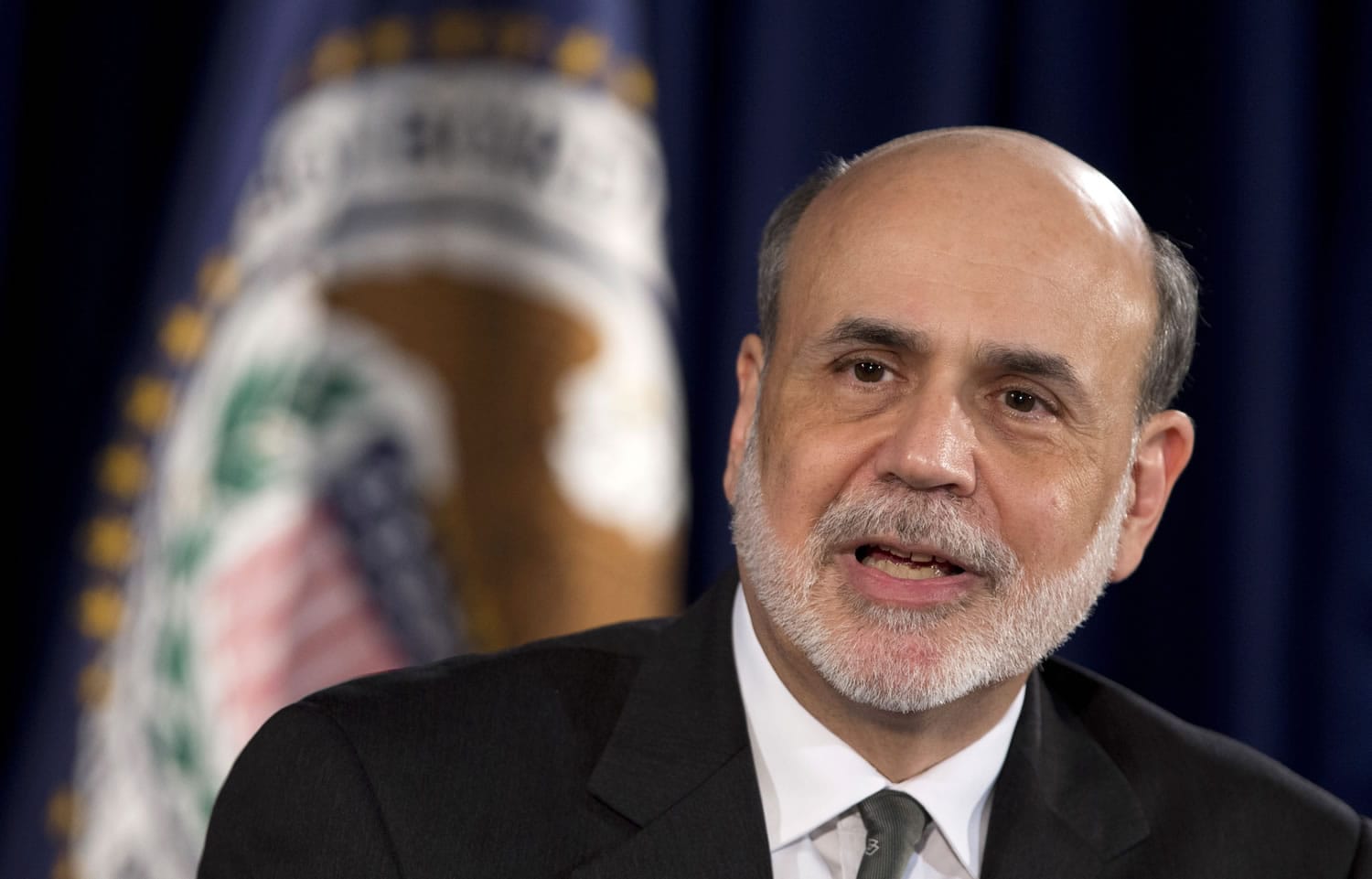Federal Reserve Chairman Ben Bernanke speaks during a news conference in Washington on Thursday.