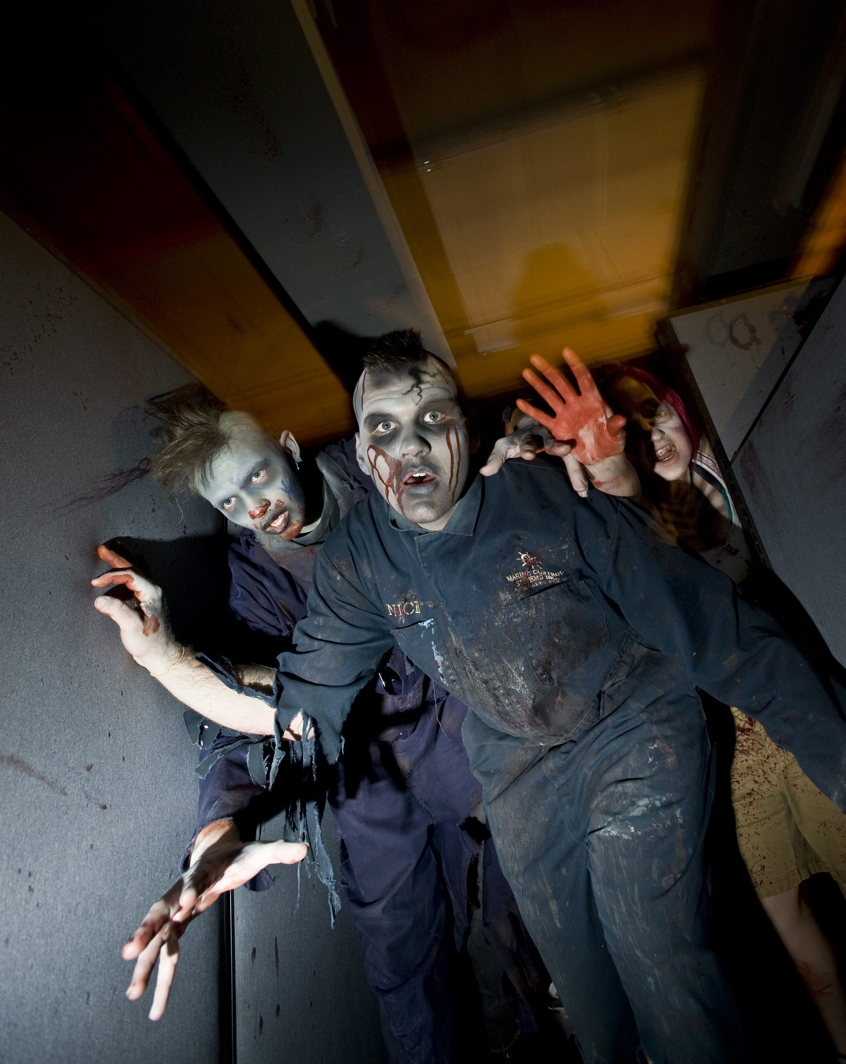Zombies roam the haunted house at Vancouver Plaza last year.