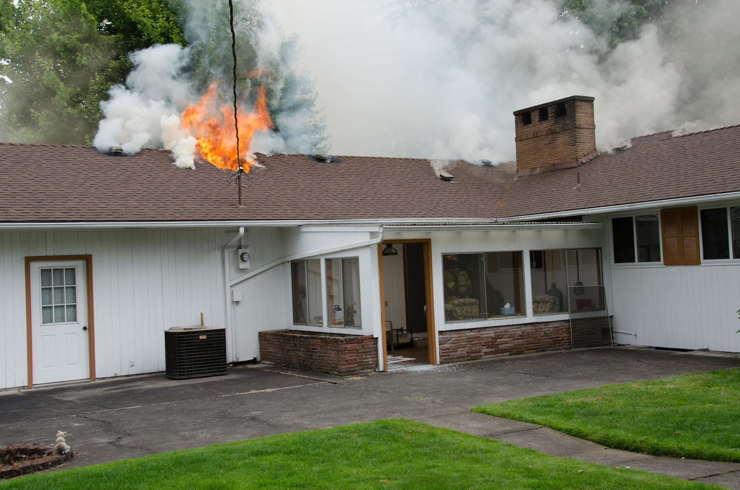 An attic fire damaged this West Hazel Dell home on Tuesday afternoon.